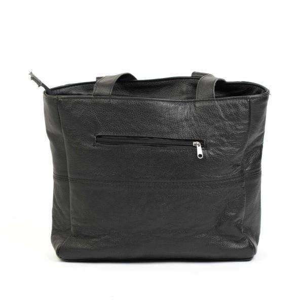 Mirelle Shopper Shoulder Handbag With Outside Zipped Pocket | Genuine Leather