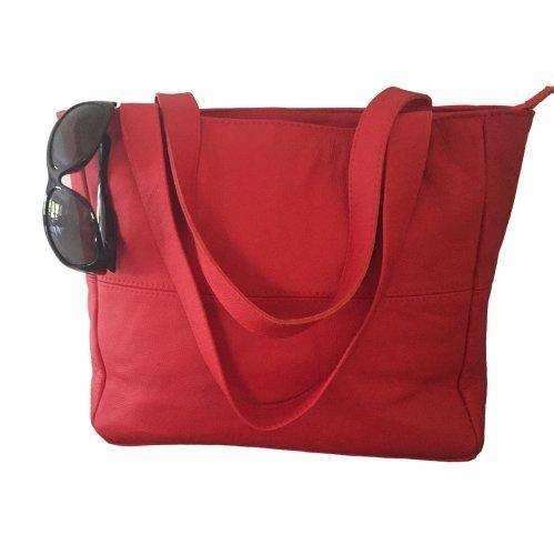 Mirelle Shopper Shoulder Handbag With Outside Zipped Pocket | Genuine Leather