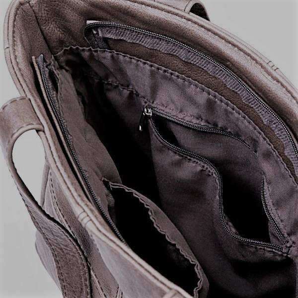 Mirelle Shopper Shoulder Handbag With Outside Zipped Pocket - Small