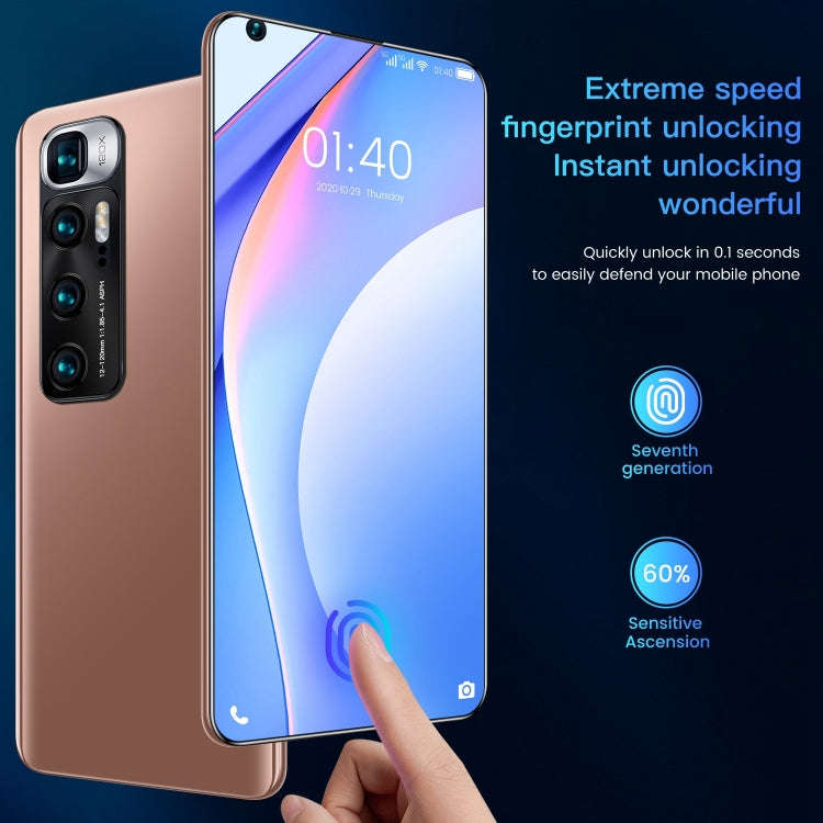 Unbranded M10 Ultra, 1GB+8GB, 6.8 inch Pole-notch Screen, Face ID & In-screen Fingerprint Identif...