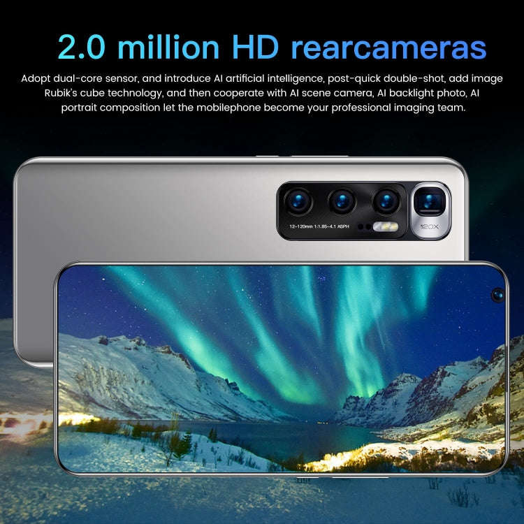 Unbranded M10 Ultra, 1GB+8GB, 6.8 inch Pole-notch Screen, Face ID & In-screen Fingerprint Identif...