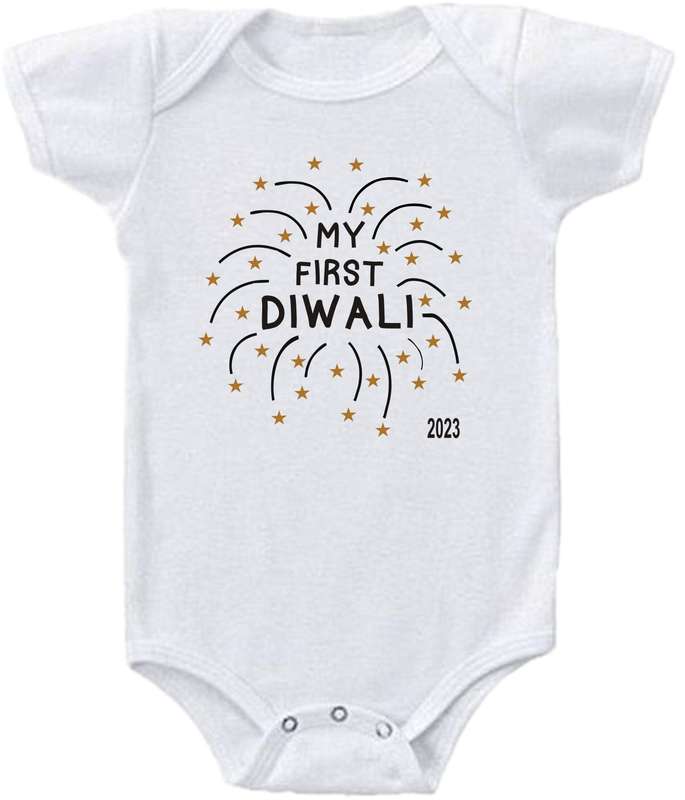 My first Diwali 2023 fireworks baby grow