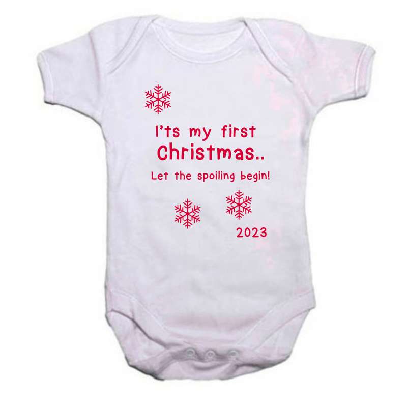 My First Christmas let the spoiling begin baby grow
