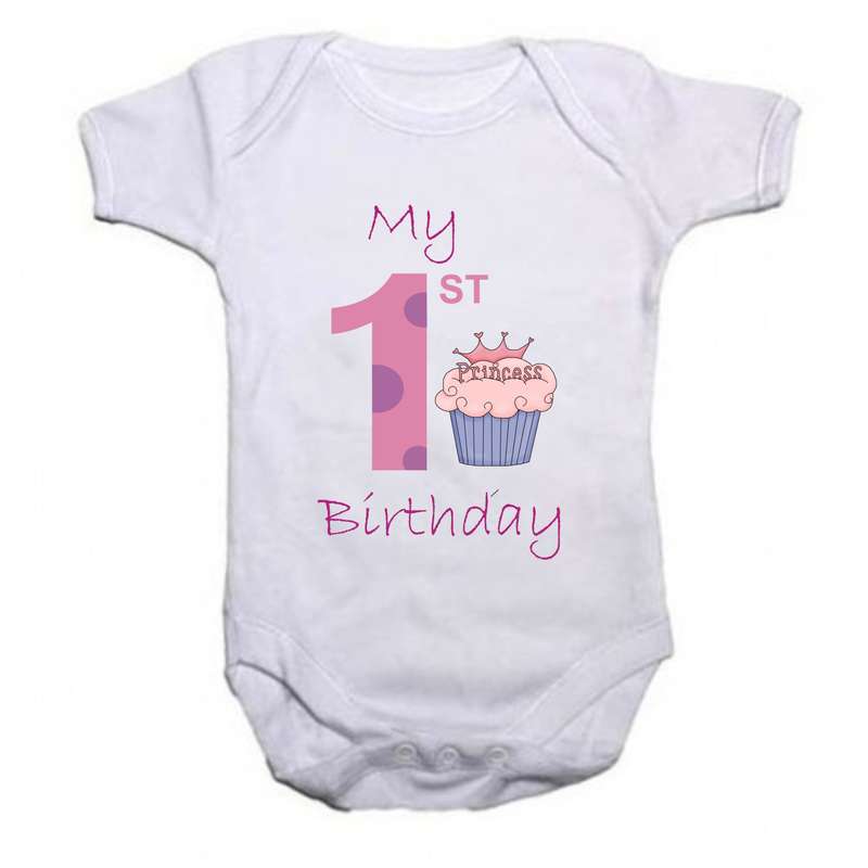 First Birthday Princess baby grow