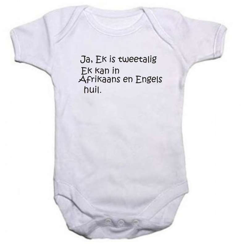 Ek is tweetalig   babygrow