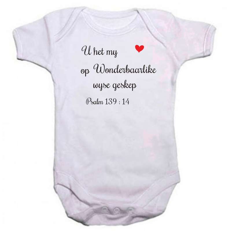U het my op wonderbaarlike wyse geskep babygrow