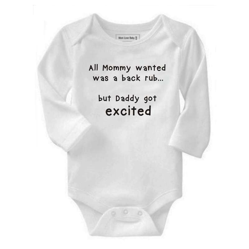 All Mommy wanted was a back rub baby grow
