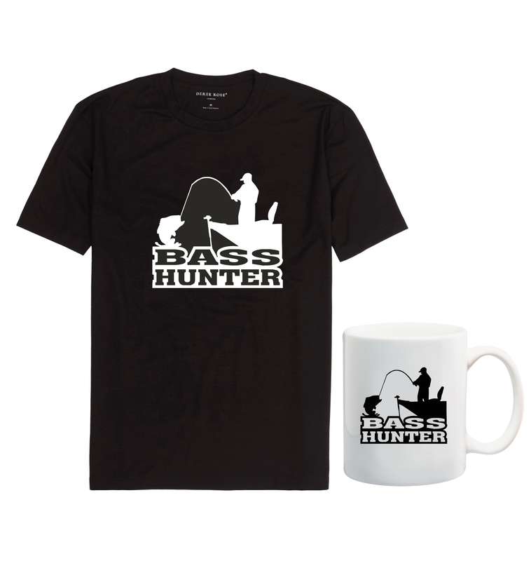 Bass Hunter T shirt and mug combo