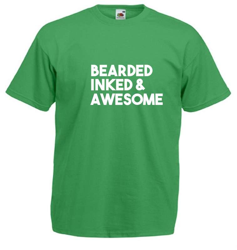 Bearded Inked Awesome t-shirt
