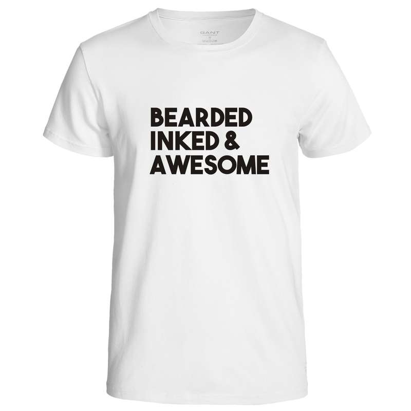 Bearded Inked Awesome t-shirt