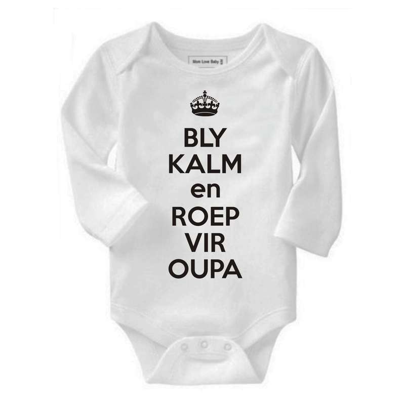 Bly Kalm en roep vir Ouma/Oupa baby grow
