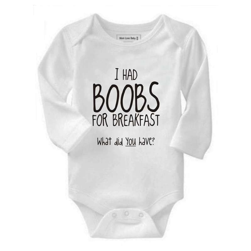 I had boobs for breakfast baby grow