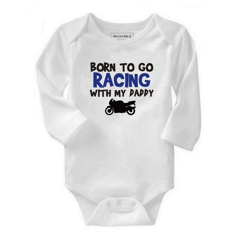 Born to go Racing with my Daddy baby grow