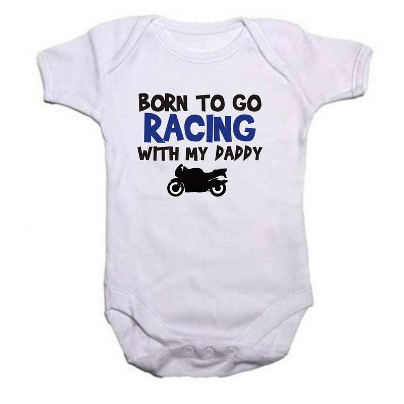 Born to go Racing with my Daddy baby grow