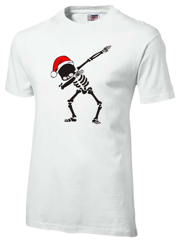 Dabbing Skeleton Santa Christmas t-shirt