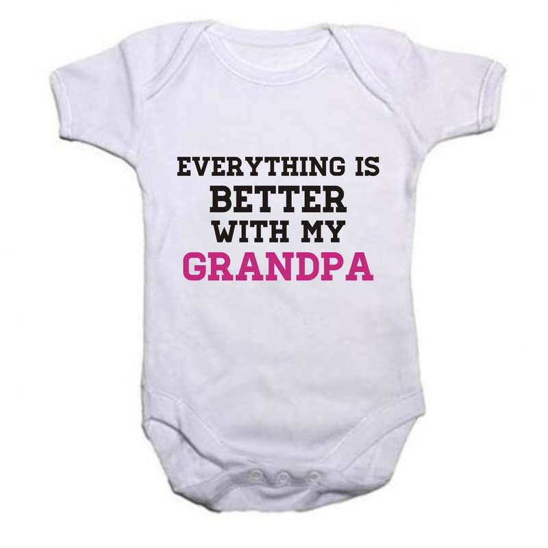 Everything is better with Grandpa baby grow