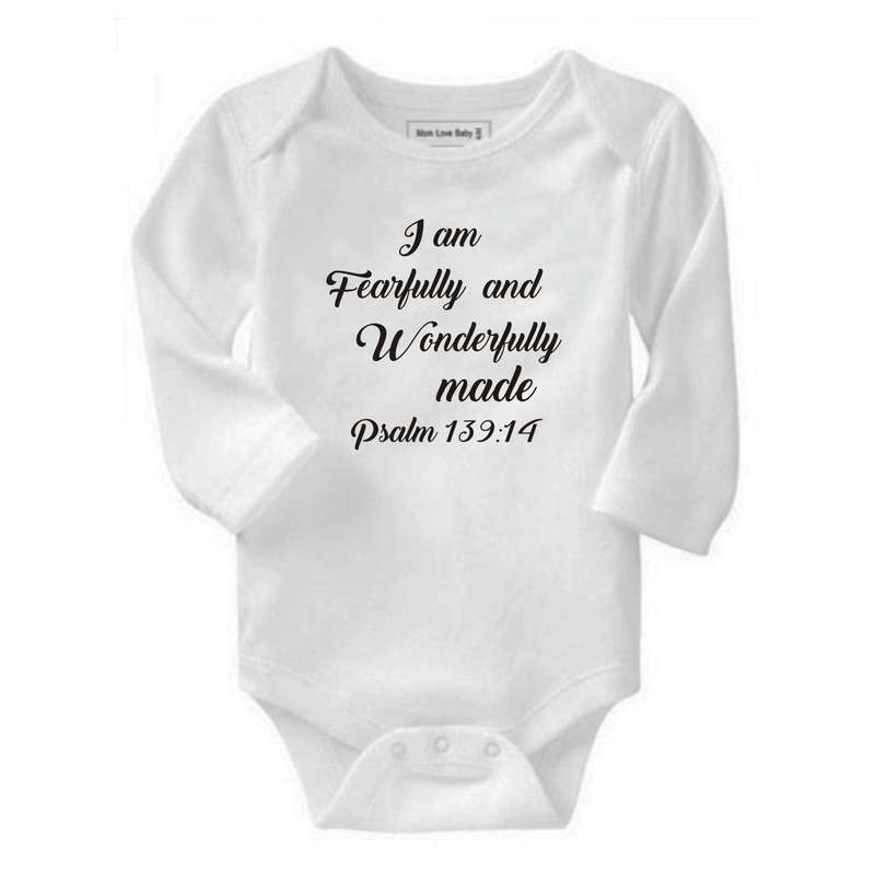 I am fearfully and wonderfully made baby grow