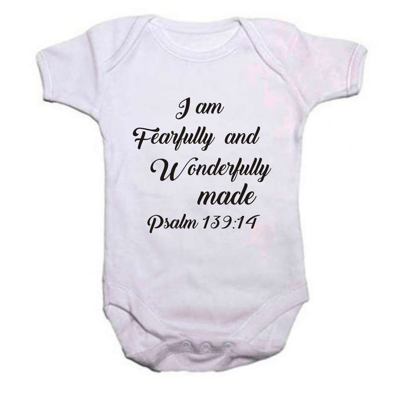 I am fearfully and wonderfully made baby grow