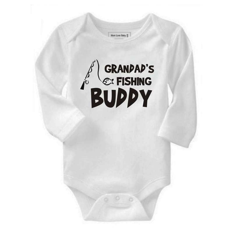 Grandad's fishing buddy baby grow
