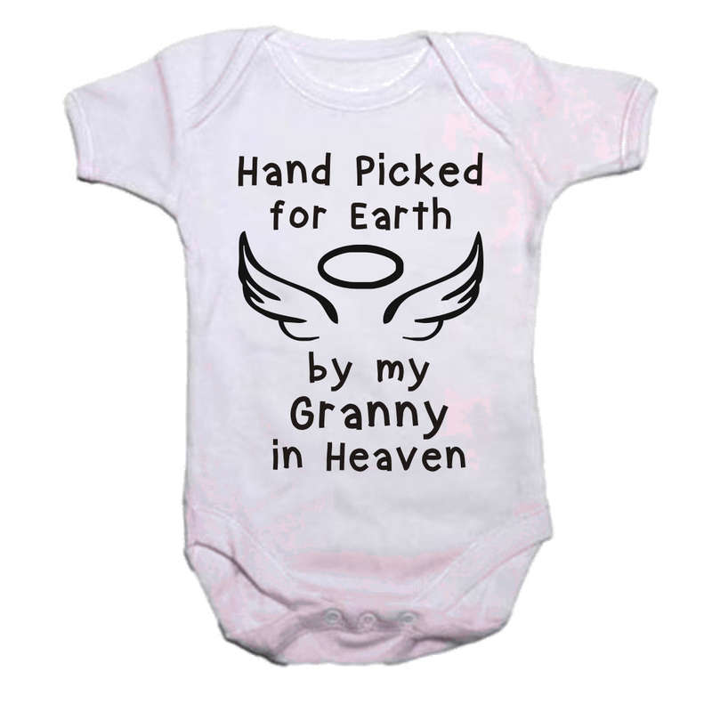 Handpicked for earth by my Grandad / Granny in heaven baby grow