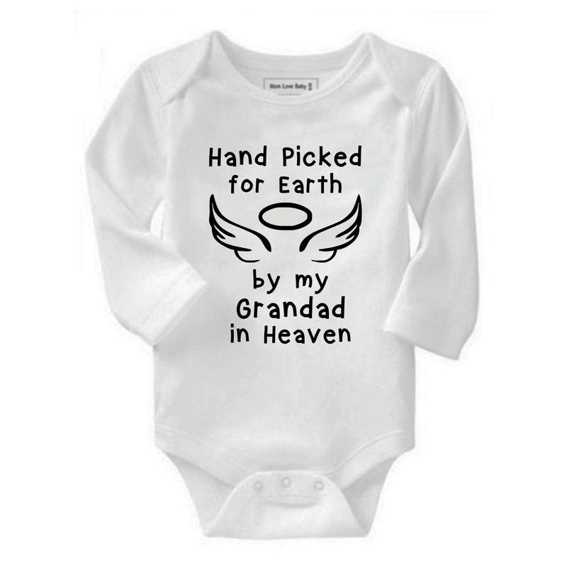 Handpicked for earth by my Grandad / Granny in heaven baby grow
