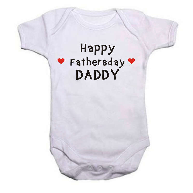 Happy Fathersday Daddy Baby Grow