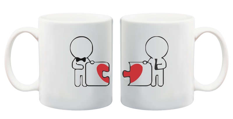His & His Valentine Set mugs