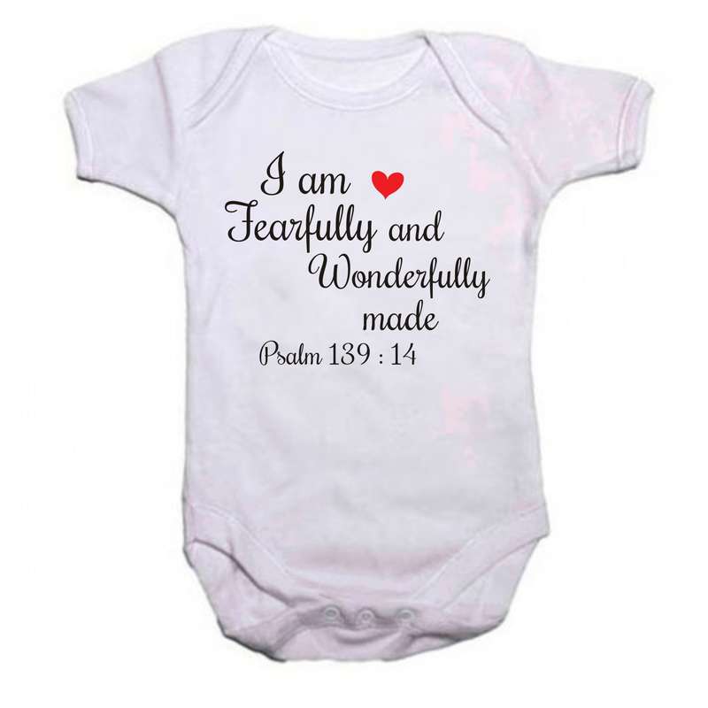 I am fearfully and wonderfully made baby grow