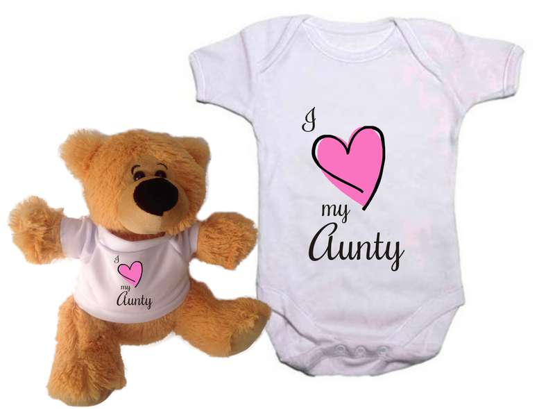 I love my Aunty Baby grow and teddy combo