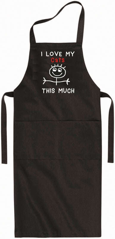 I love my cats this much Apron