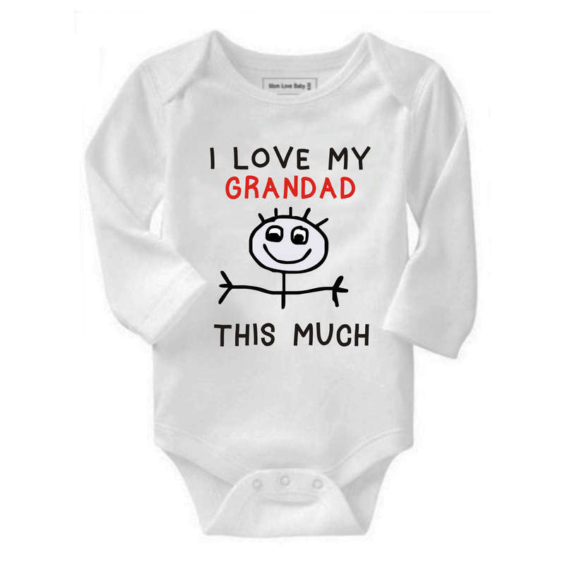 I love my Daddy/Grandad/Grandpa/Godfather/Uncle this much baby grow