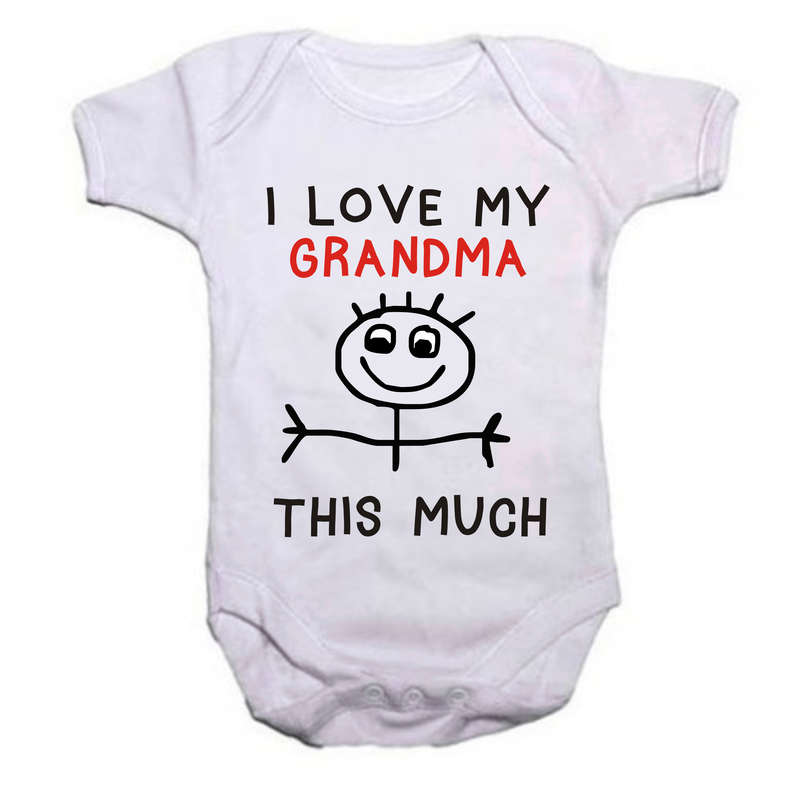 I love my Aunty/Godmother/Granny/Grandma/Mommy/Nana this much baby grow