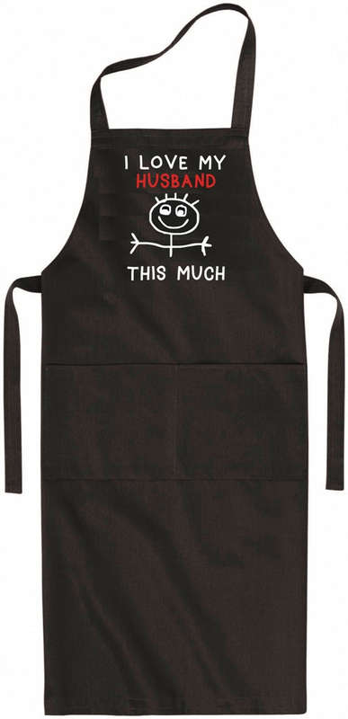 I love my Husband this much  Apron