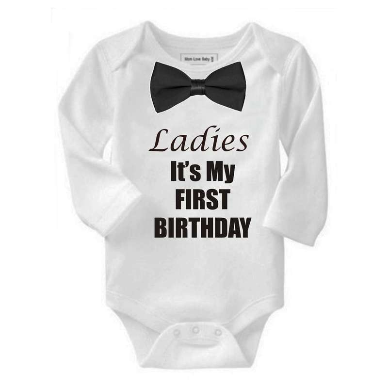 Ladies It's my First birthday baby grow