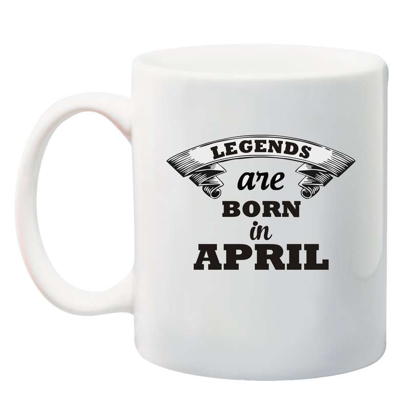 Legends are born in *Month* Mug - January - December.