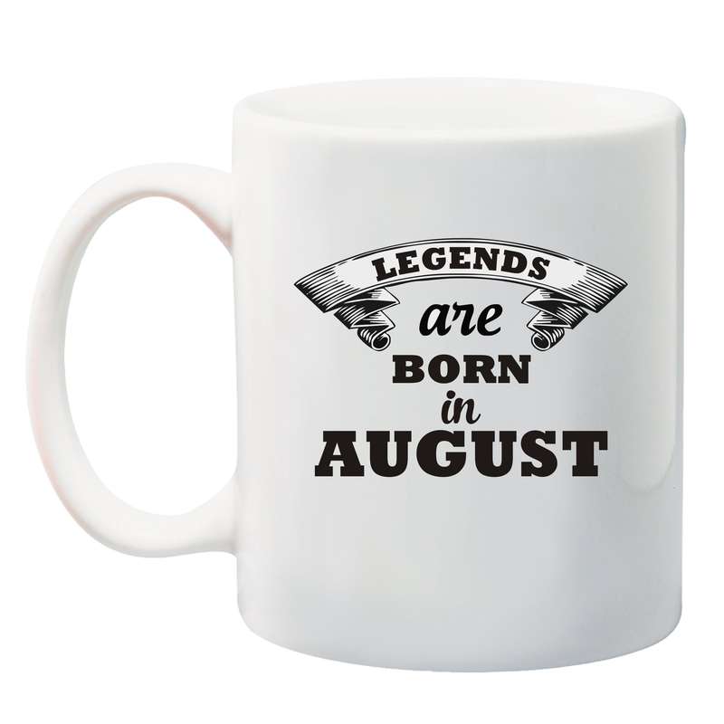 Legends are born in *Month* Mug - January - December.