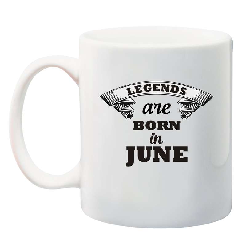 Legends are born in *Month* Mug - January - December.