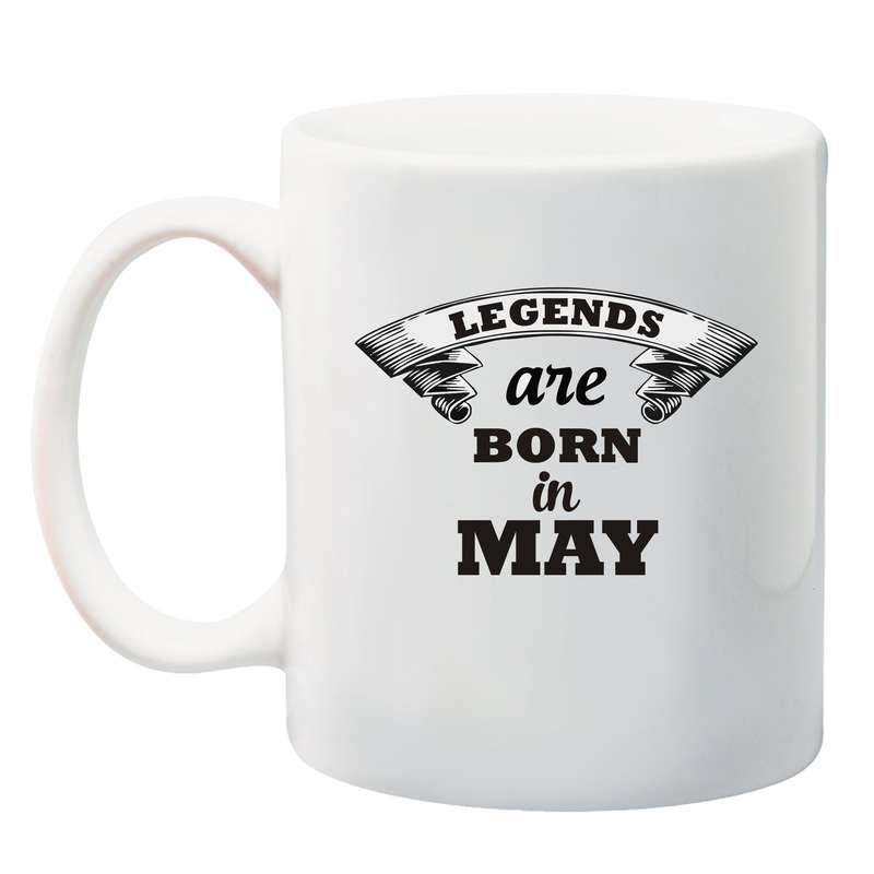Legends are born in *Month* Mug - January - December.