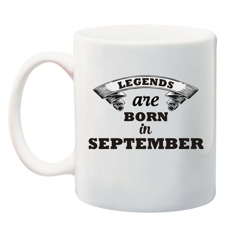 Legends are born in *Month* Mug - January - December.