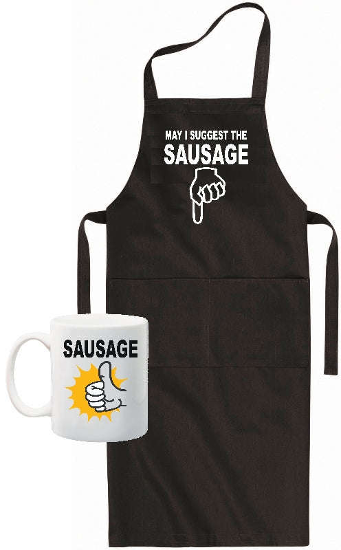 May I suggest the Sausage apron and mug