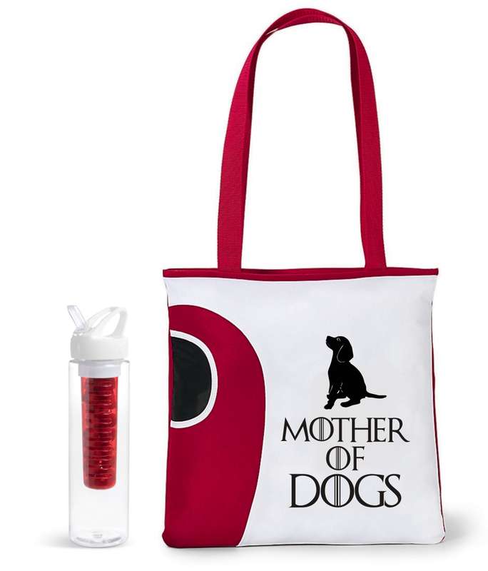 Mother of Dogs tote bag & infuser bottle combo