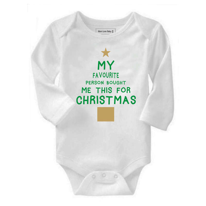 My Favorite Person bought me this for Christmas baby grow