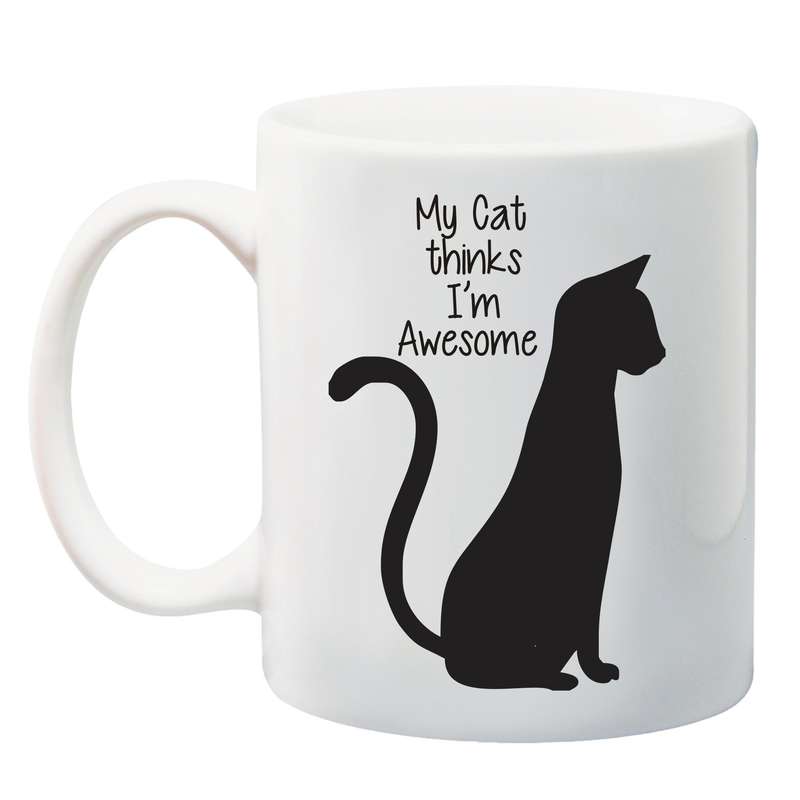 My cat thinks I'm awesome Mug