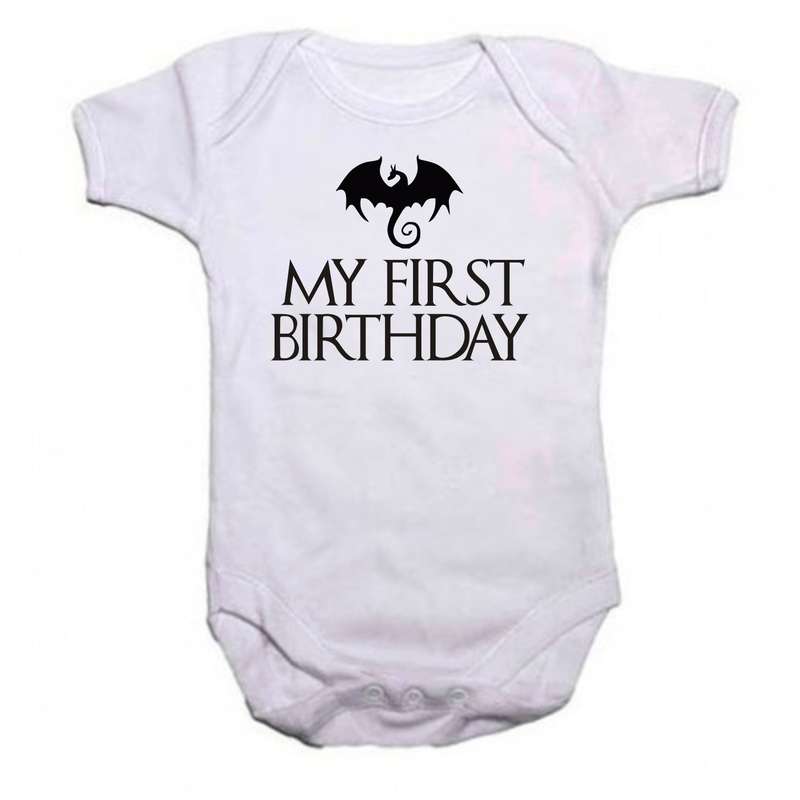 First Birthday Dragon baby grow