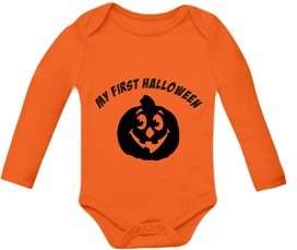 Halloween Pumpkin baby grow - orange