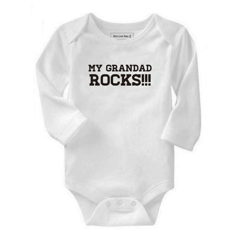 My Grandad/Granny Rocks baby grow