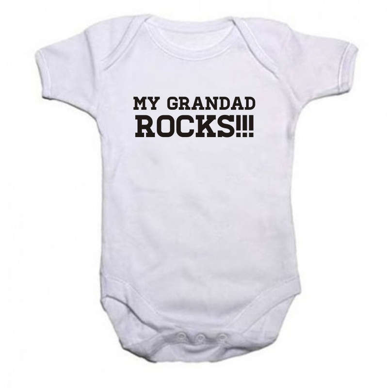 My Grandad/Granny Rocks baby grow