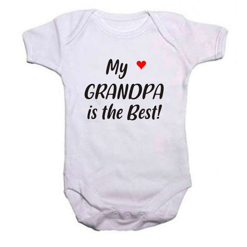 Grandpa is the best baby grow