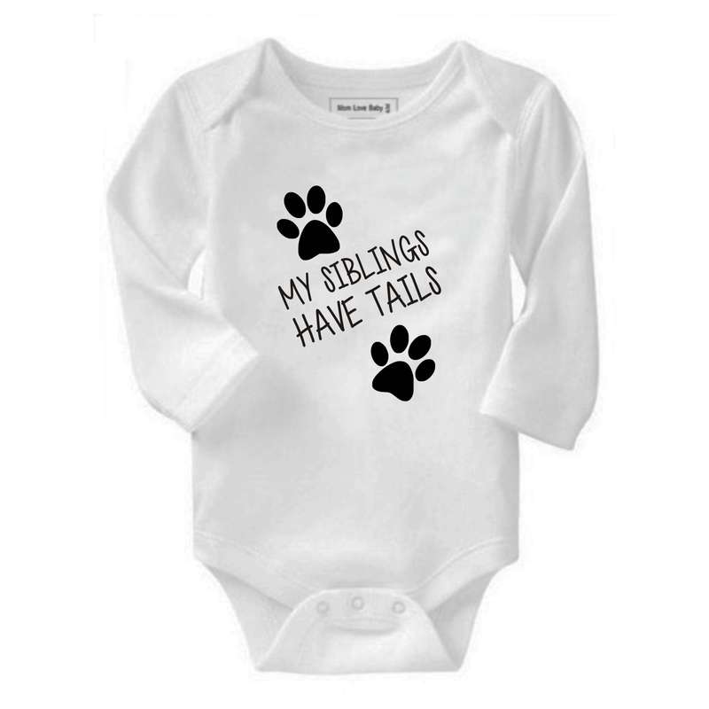 My siblings have tails baby grow