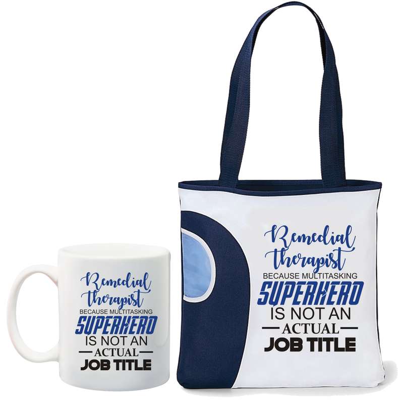 Remedial Therapist tote bag and mug combo